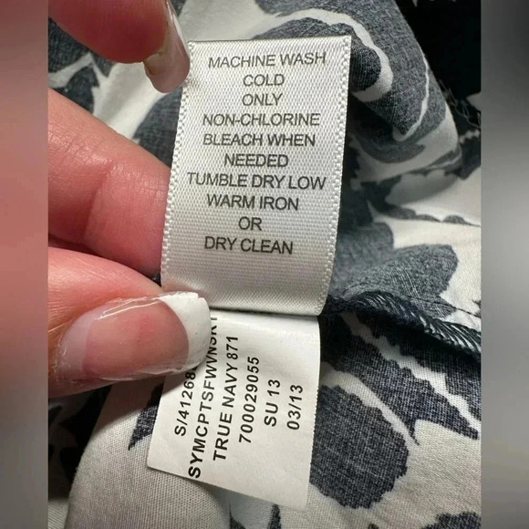 Banana Republic Milly Collection Navy Tropical Bohemian Vibes Skirt Size 6 Small - Picture 4 of 7